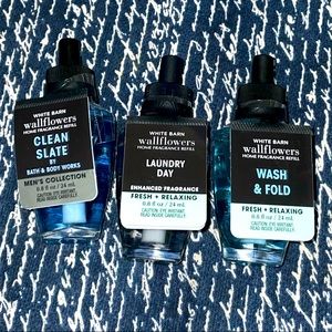Bath and Body Works 3pc Clean Wallflower Refill Bundle